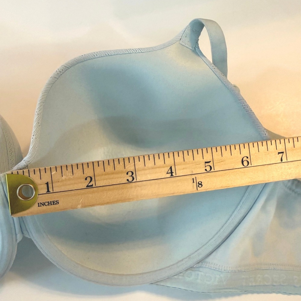 Victoria's Secret Bra Light Blue Pointelle Underwire Coquette Soft Girl 36C - Picture 9 of 10